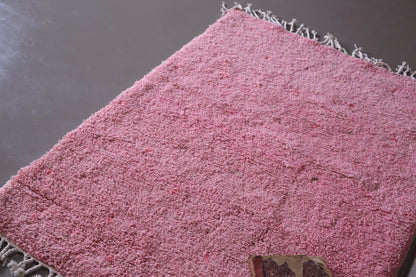 Custom berber azilal rug, handmade pink carpet