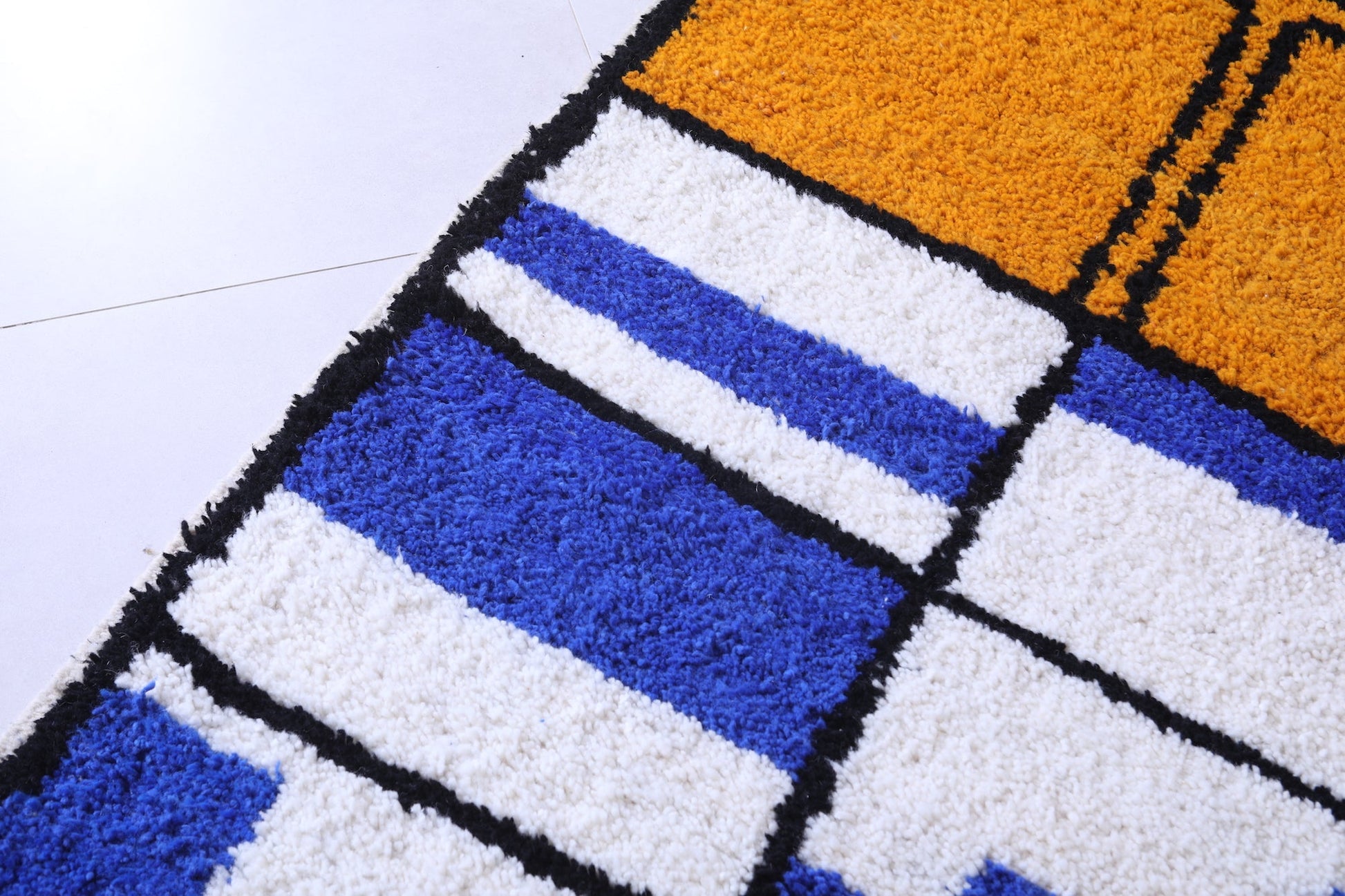 Colorful Moroccan shag rug - Hand woven boujaad area rug - Custom Rug