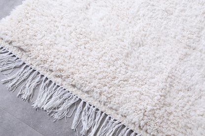 White Handmade Wool Rug - Custom Beni Ourain Rug
