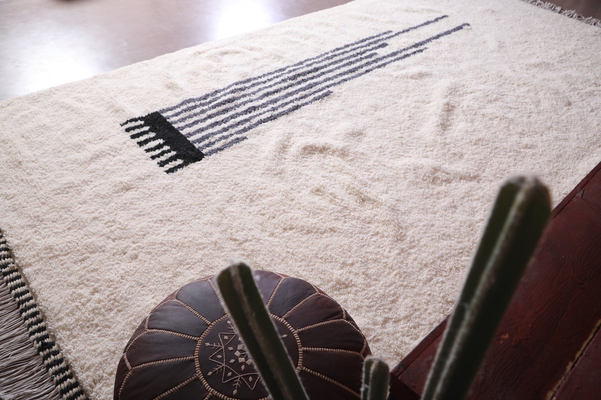 All Wool Beni ourain carpet, Custom moroccan berber handmade rug