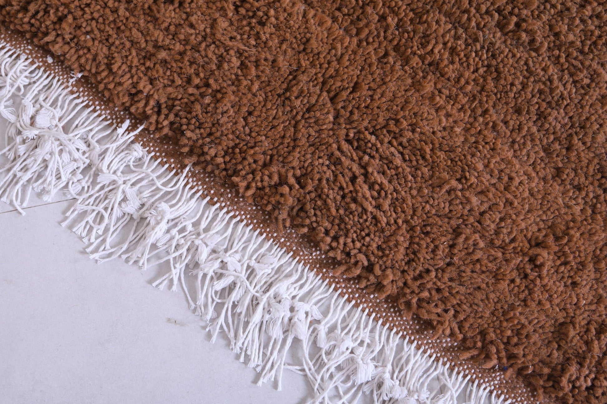 All wool custom carpet, Handmade berber brown rug
