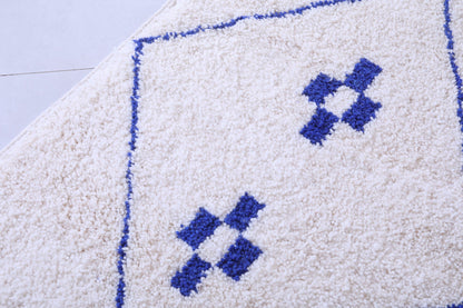Moroccan carpet blue and white - Custom handmade rug