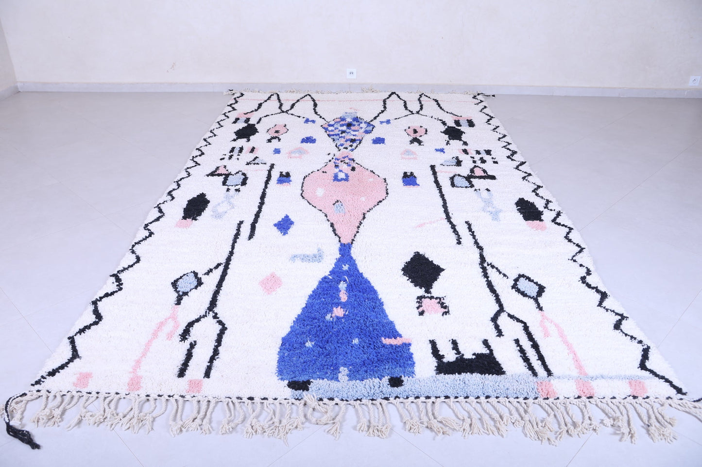 Colorful Moroccan carpet - Custom handmade rug shag