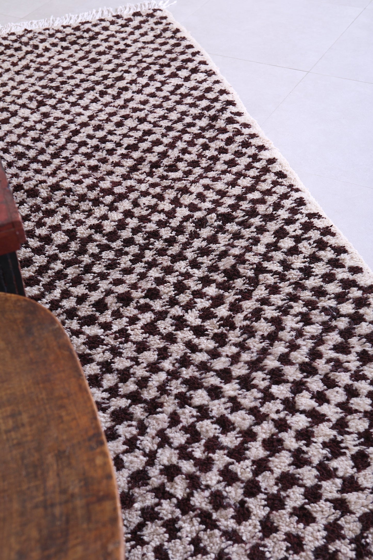 Entryway Moroccan Checkered rug - Custom handmade Berber carpet