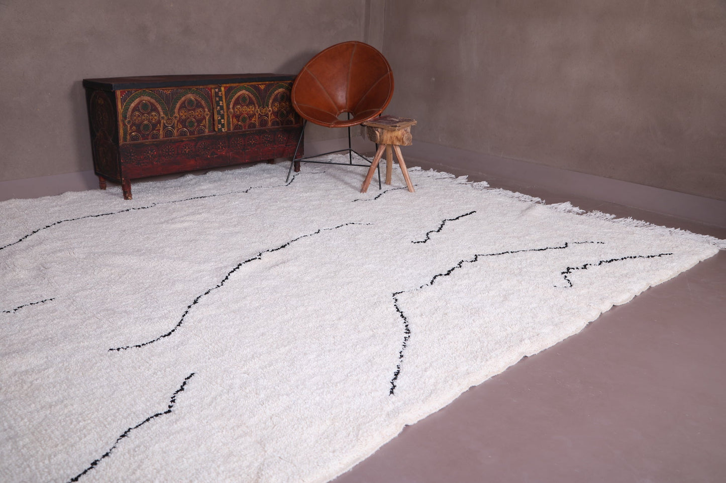 Custom beni ourain carpet , handmade berber rug