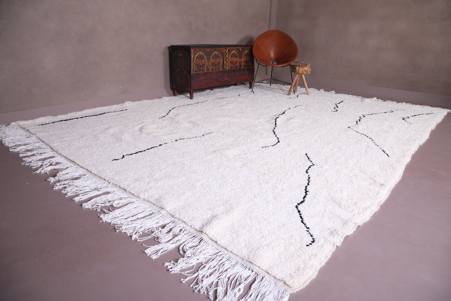 Custom beni ourain carpet , handmade berber rug