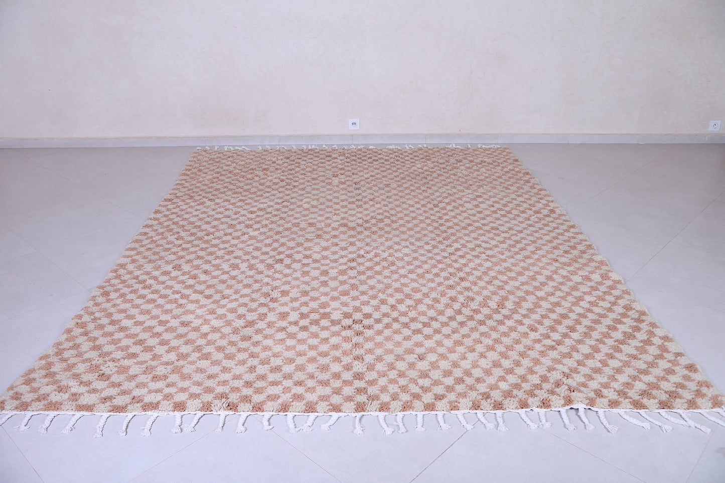 Custom Moroccan checkered carpet - Handmade Moroccan Berber rug
