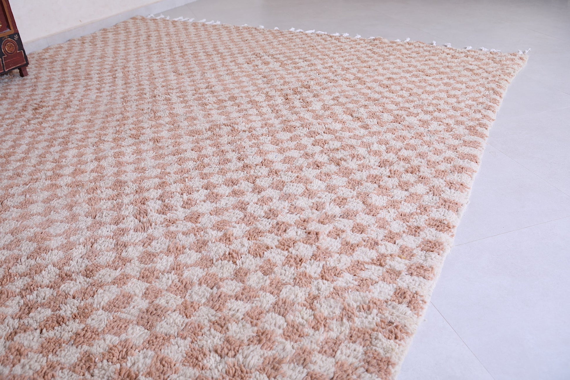 Custom Moroccan checkered carpet - Handmade Moroccan Berber rug