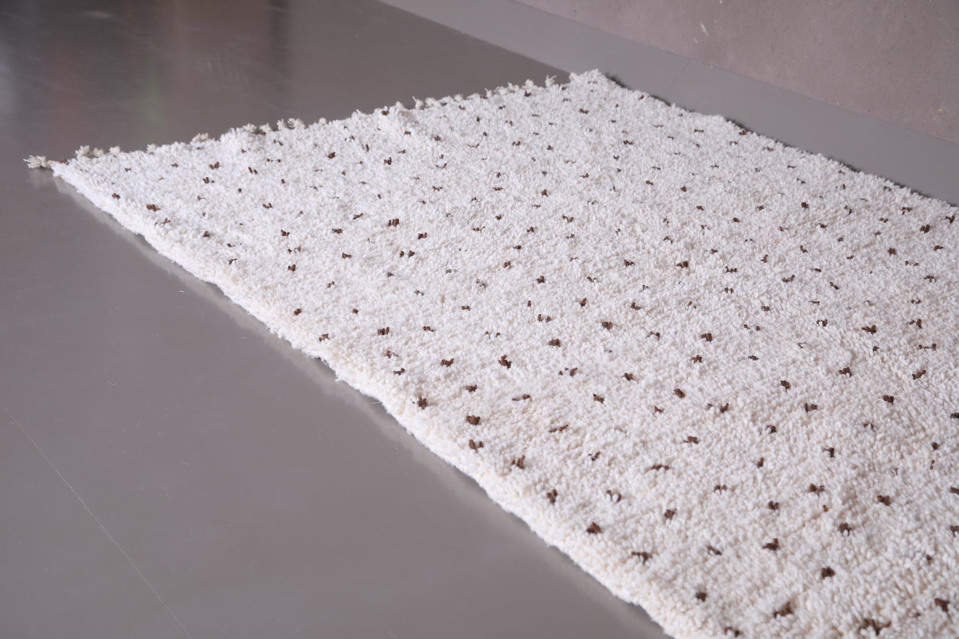 All wool moroccan dots rug, Handmade beni ourain carpet - Custom Rug