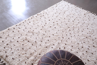 All wool moroccan dots rug, Handmade beni ourain carpet - Custom Rug