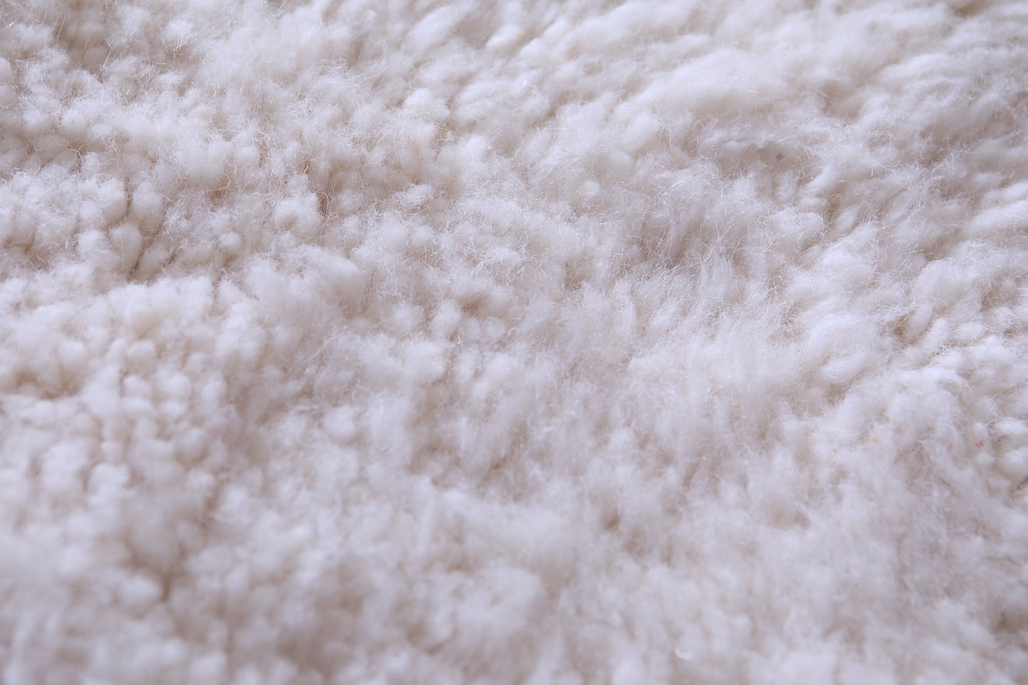 White Moroccan shag carpet - Custom handmade rug