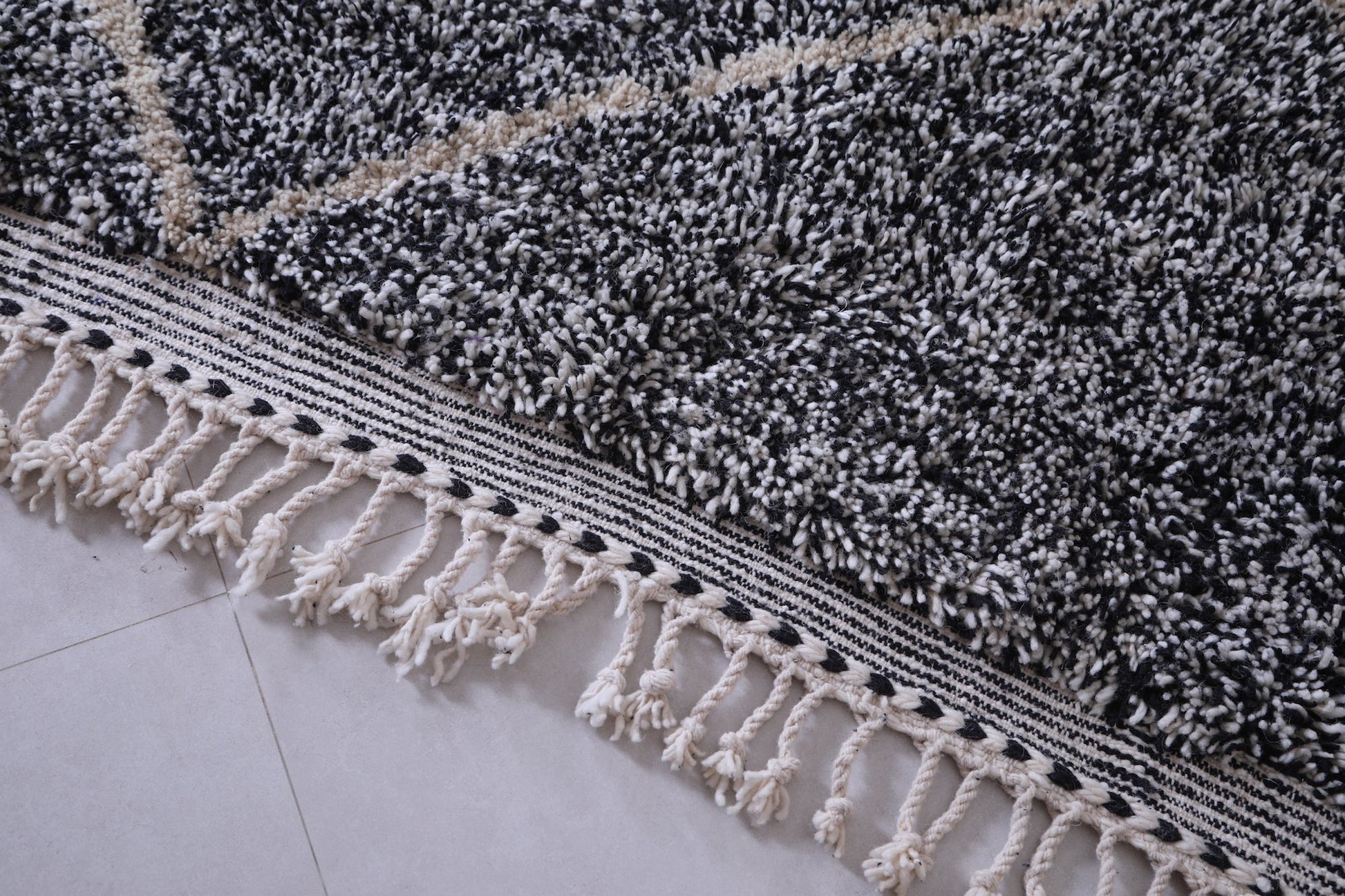 Beni ourain moroccan rug, Handmade berber carpet - Custom Rug