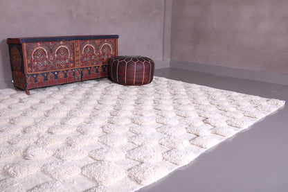 Moroccan shaggy checkered carpet - Custom Handmade Moroccan rug
