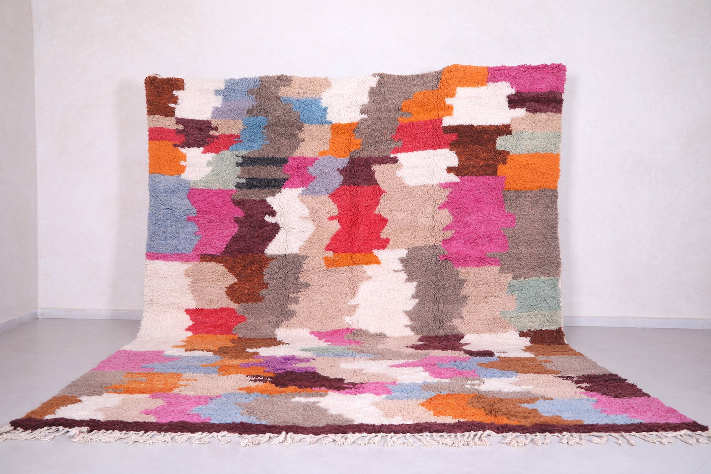 Custom colorful azilal carpet, moroccan handmade rug