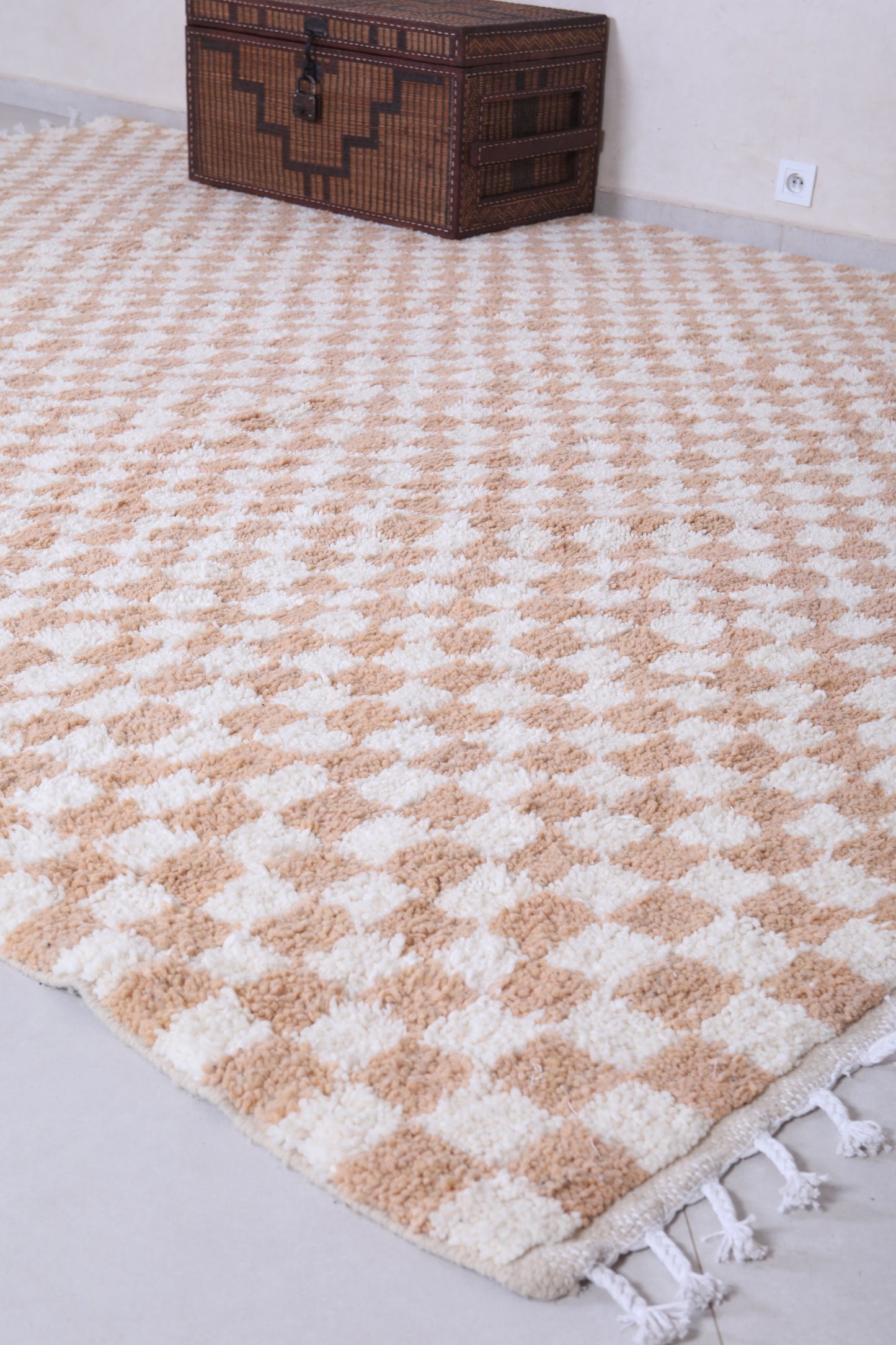 Moroccan check carpet - Custom handmade rug