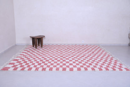 Checkered Moroccan rug pink - Custom Berber Rug