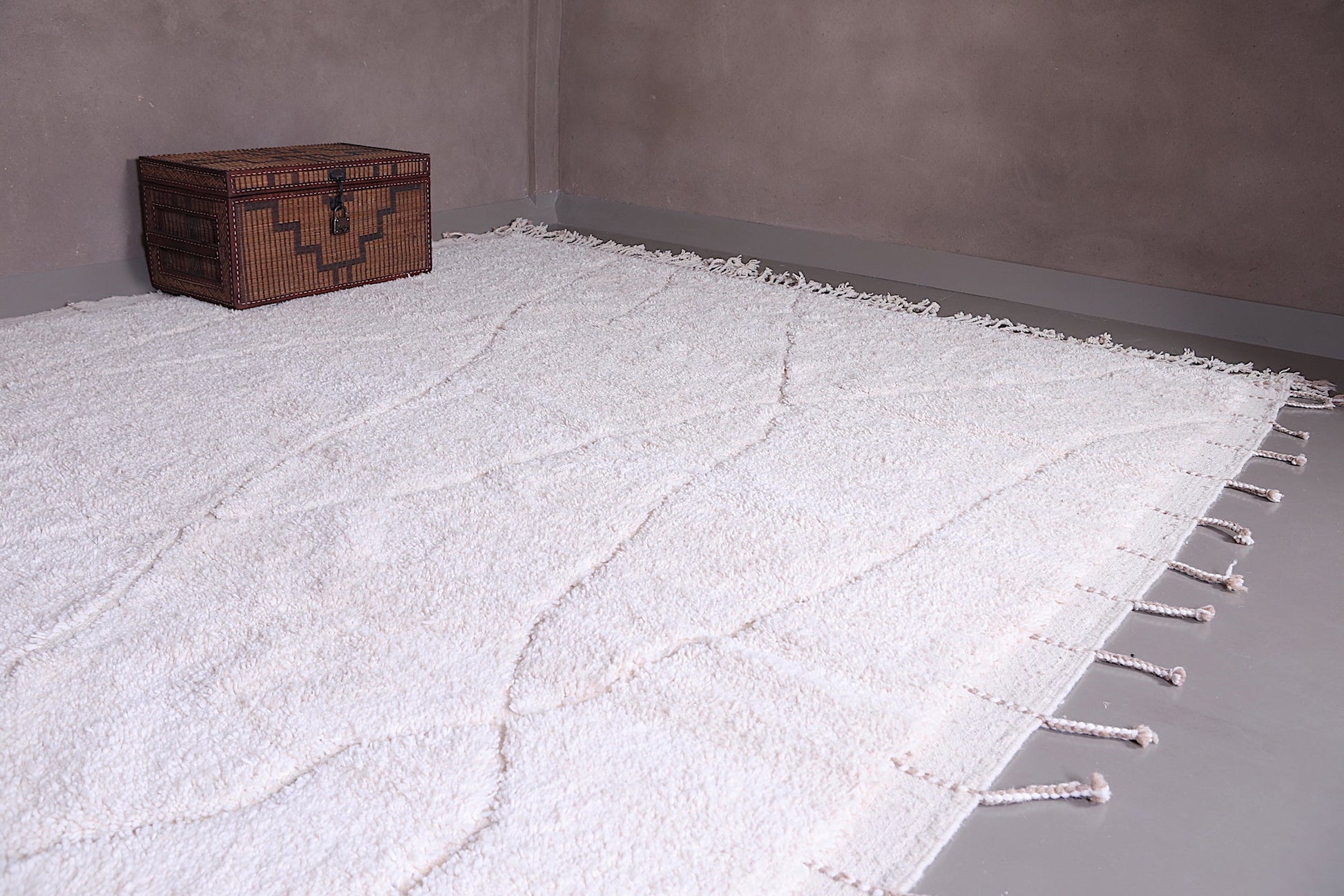 Moroccan solid carpet - Custom handmade shag rug