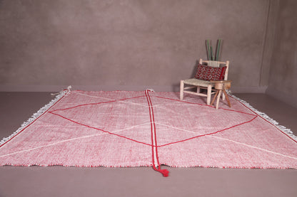 Custom Moroccan pink rug, Berber handwoven carpet