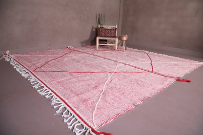 Custom Moroccan pink rug, Berber handwoven carpet