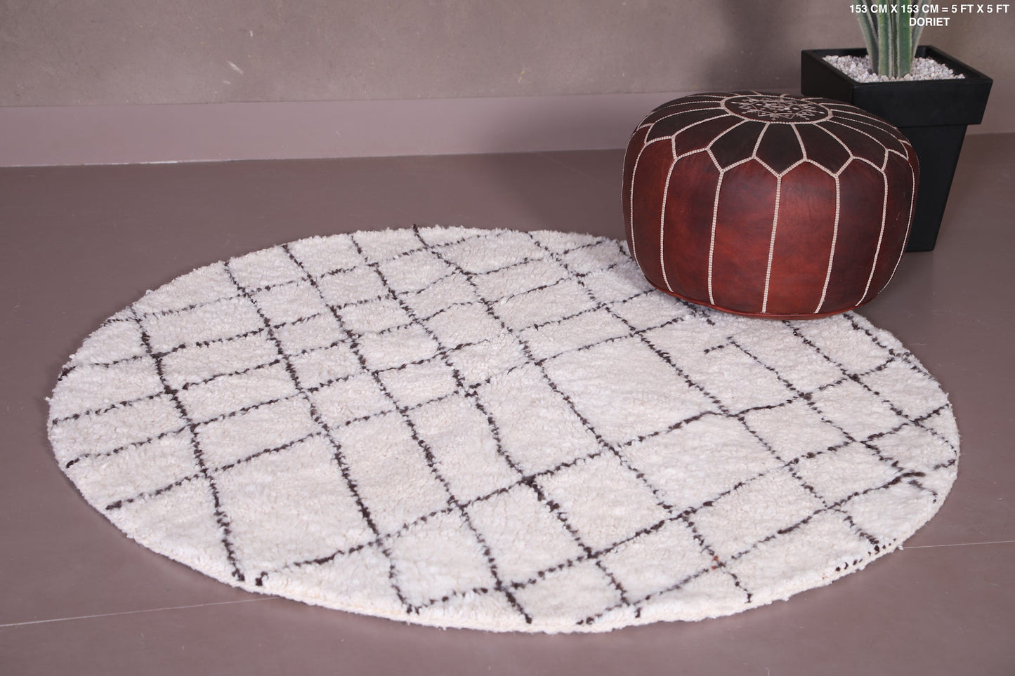 Rounded custom rug, Moroccan handmade round carpet