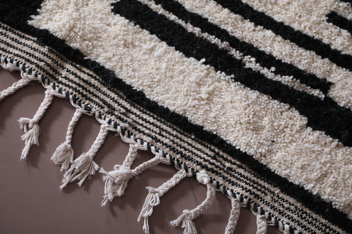 Beni ourain moroccan rug, Berber handmade carpet - Custom Rug