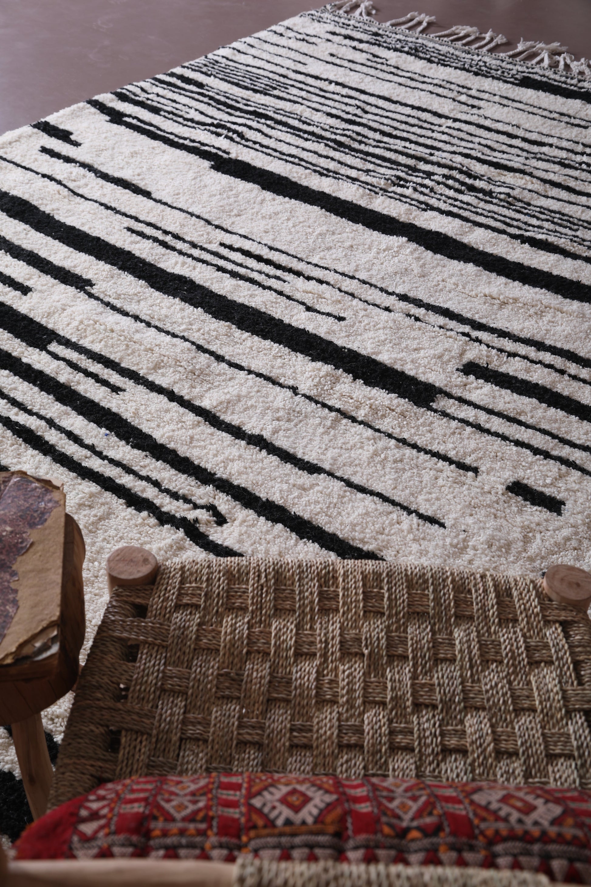 Beni ourain moroccan rug, Berber handmade carpet - Custom Rug