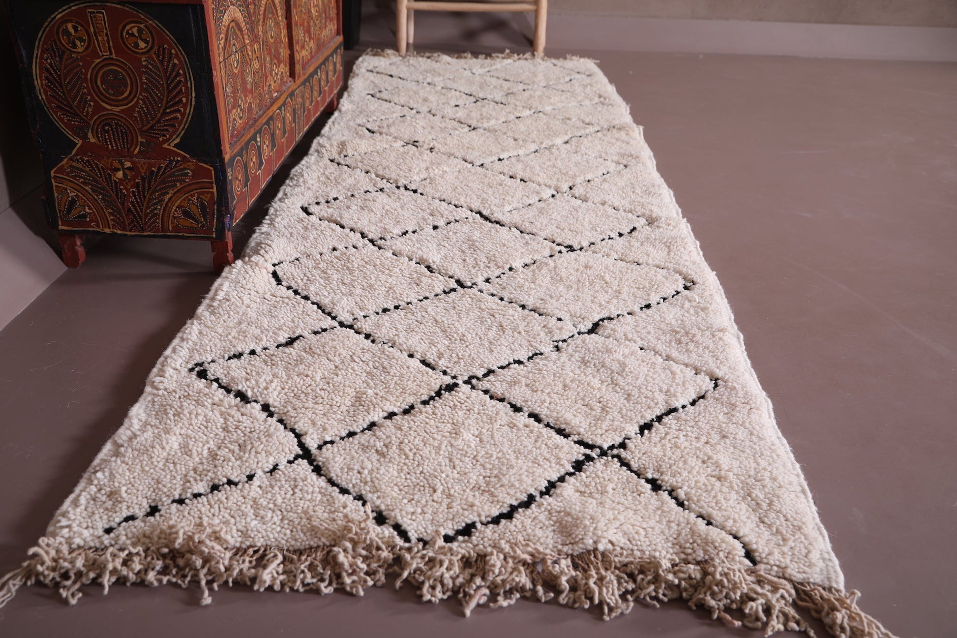 Custom moroccan runner rug, All wool berber carpet