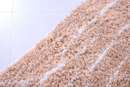 Custom all wool berber rug, Moroccan peach color carpet