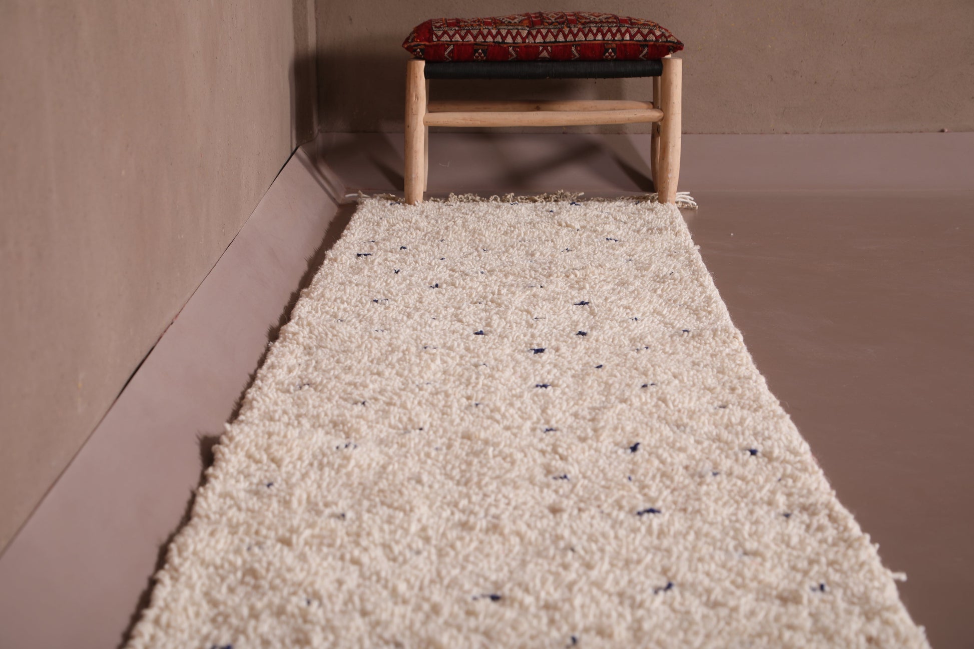 Entryway all wool rug, Custom Berber handmade carpet