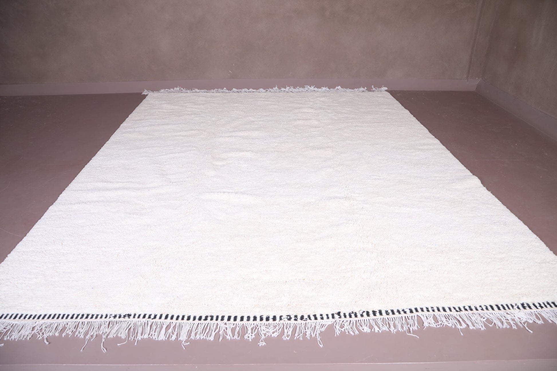 Custom berber carpet, white wool beni ourain rug