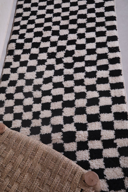 Black and white checkered rug, custom berber carpet