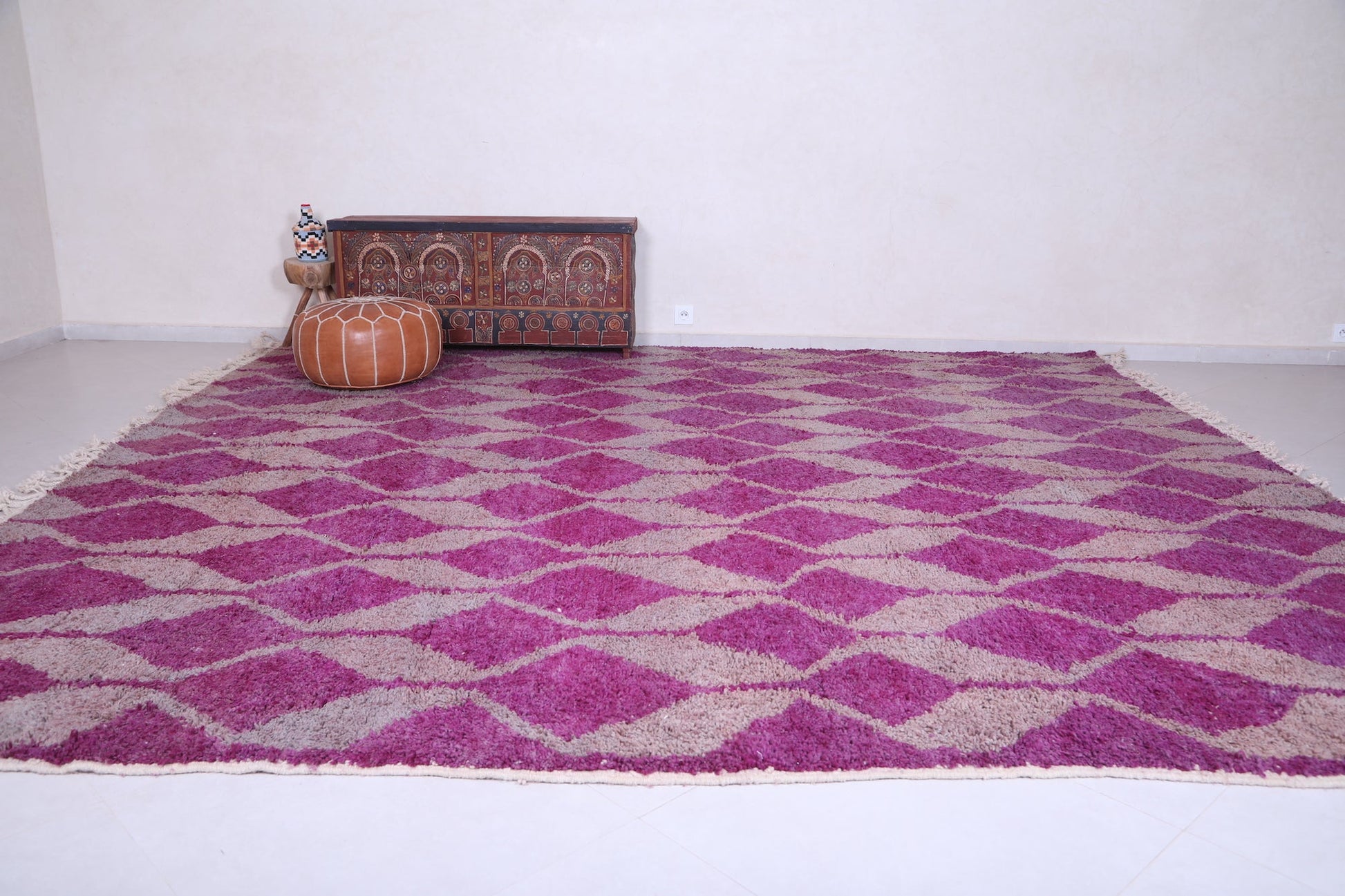 Custom azilal Moroccan rug, purple berber rug