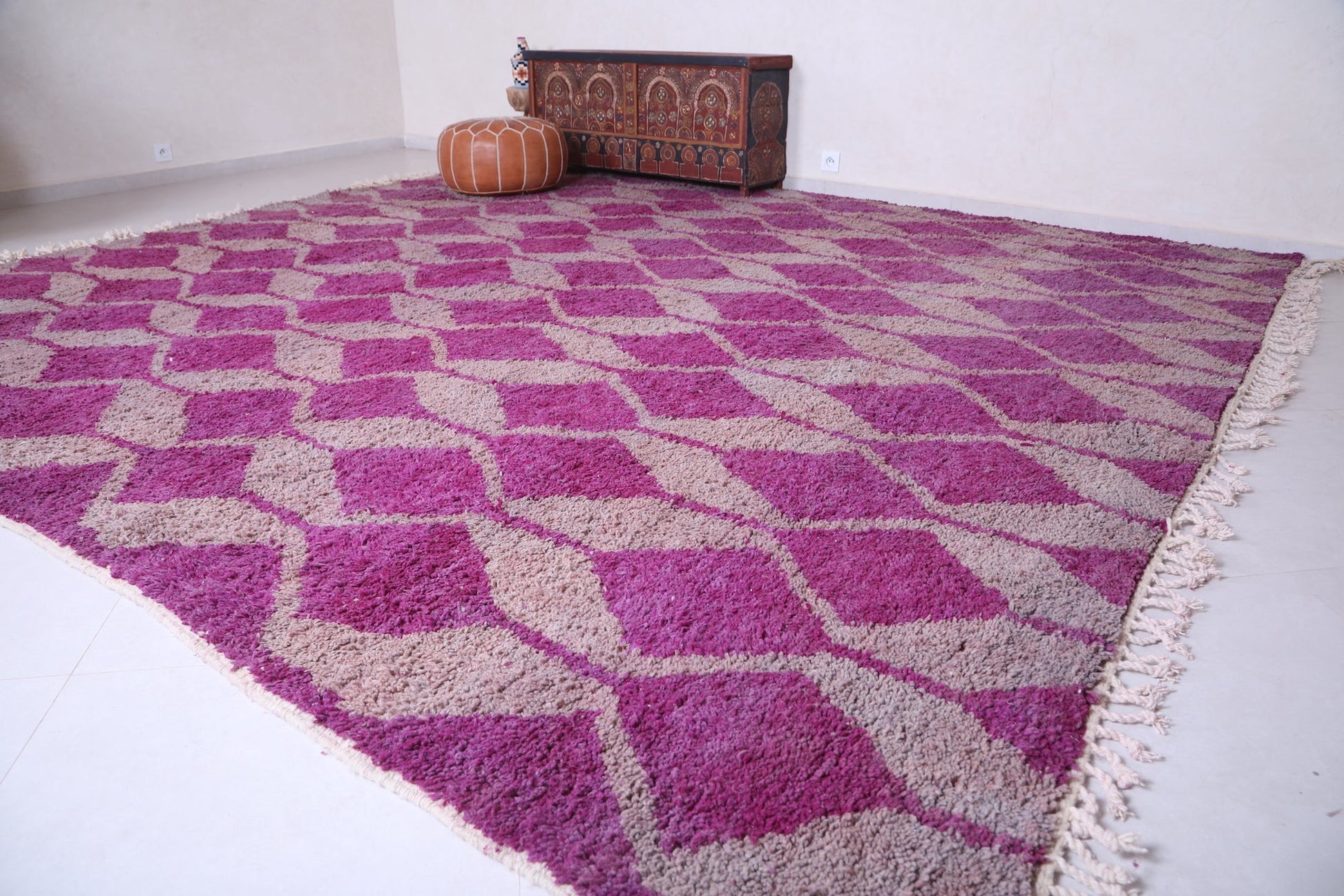 Custom azilal Moroccan rug, purple berber rug
