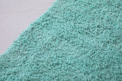 Custom Moroccan teal blue rug, Berber azilal carpet