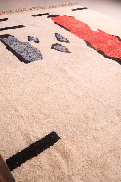 Custom beni ourain rug, all wool moroccan berber carpet
