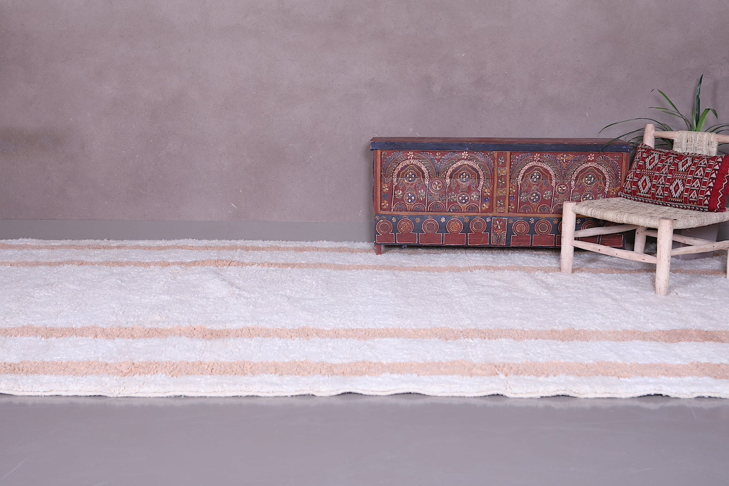 Custom moroccan rug, hand knotted beni ourain all wool carpet