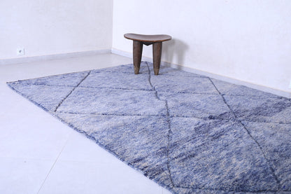 Custom Dark Blue Moroccan rug - Handmade Berber rug shag