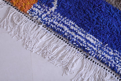 Handmade Moroccan shaggy carpet - Colorful custom Berber rug