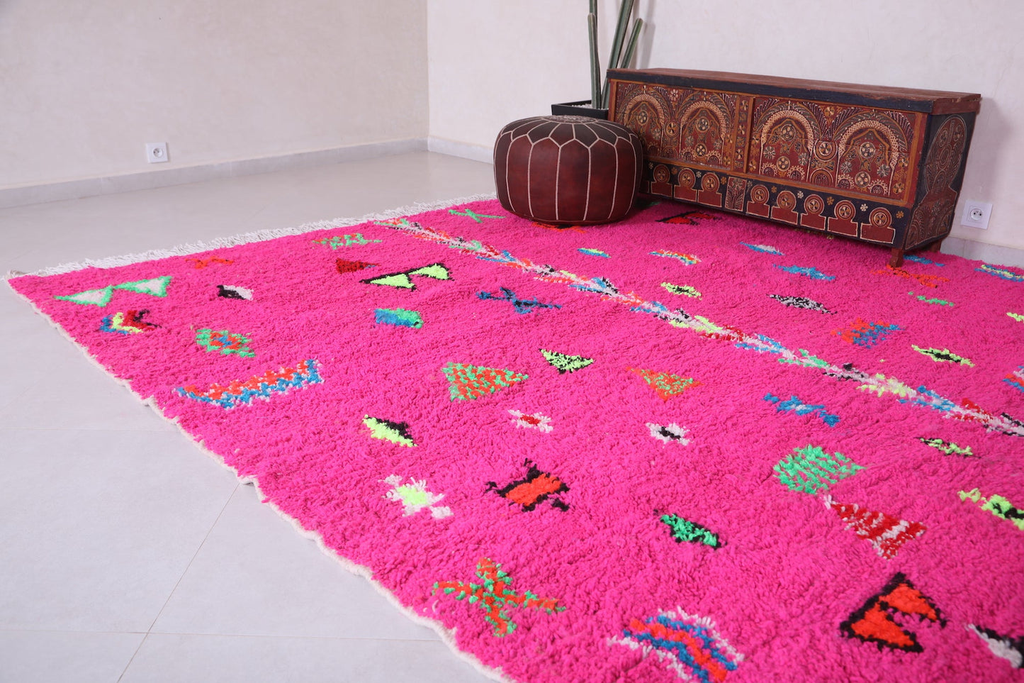 Custom berber Moroccan rug, Handmade pink carpet