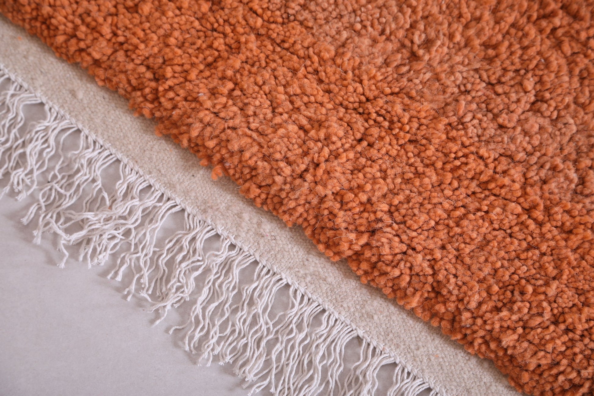 Custom all wool berber rug, Moroccan orange carpet