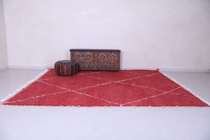 Handmade moroccan red rug , Custom Berber carpet