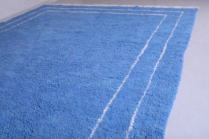 Azilal Moroccan sky blue carpet, Custom handmade rug
