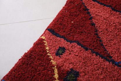 Custom Moroccan handmade rug, berber azilal red carpet
