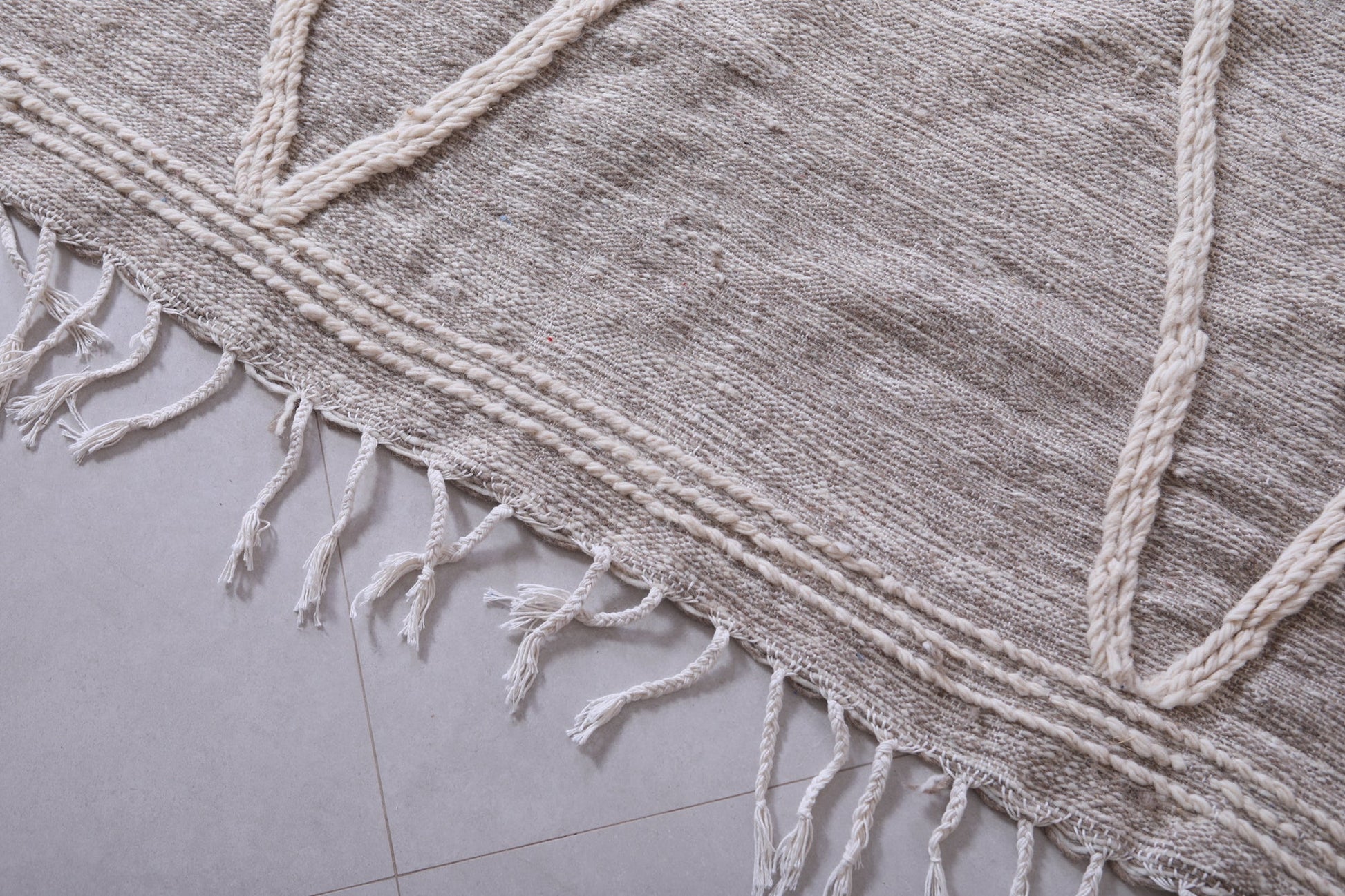 Gray Beni Ourain carpet - Handmade Moroccan rug - Custom Rug
