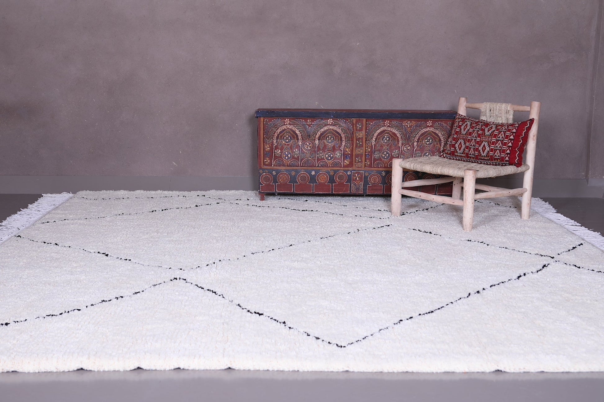 Moroccan custom berber rug, Beni ourain handmade carpet