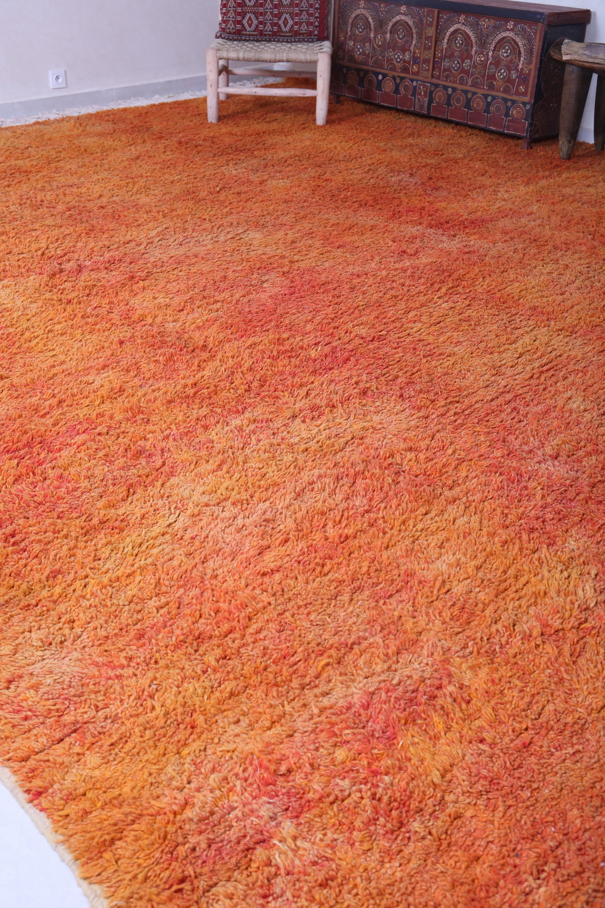 Berber handmade rug - Custom moroccan orange carpet