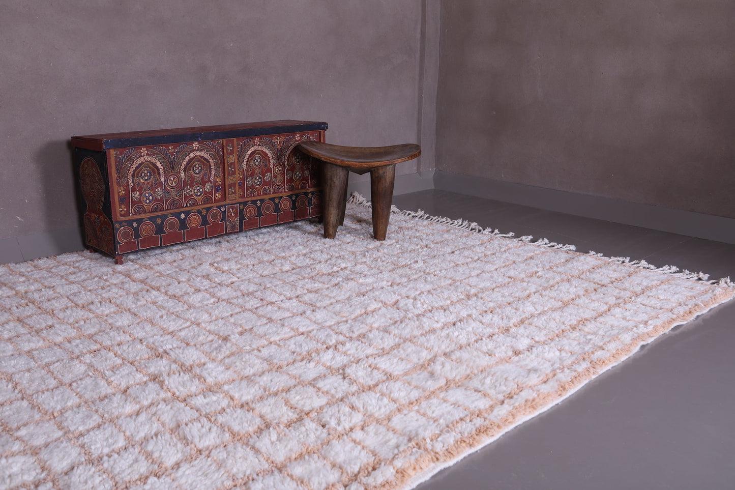 All wool moroccan rug, Handmade azilal berber carpet - Custom Rug