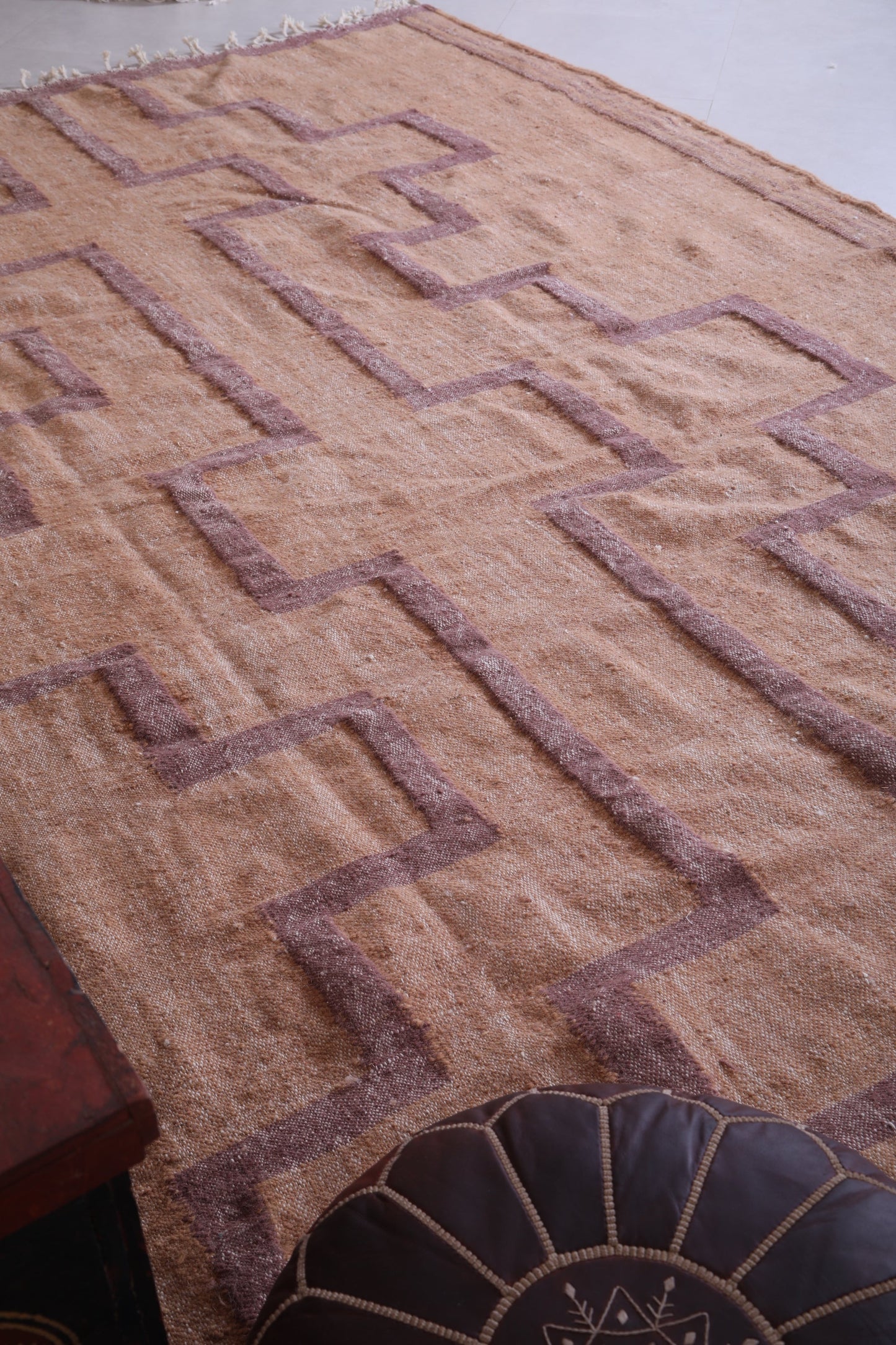 All wool moroccan rug, Azilal berber handmade carpet - Custom Rug