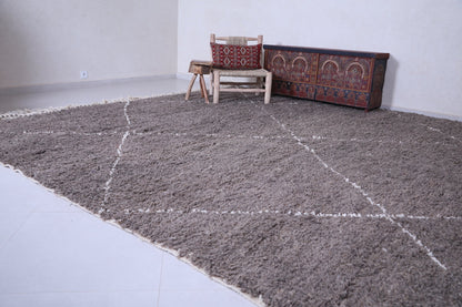 Custom Moroccan grey rug, Berber handmade carpet