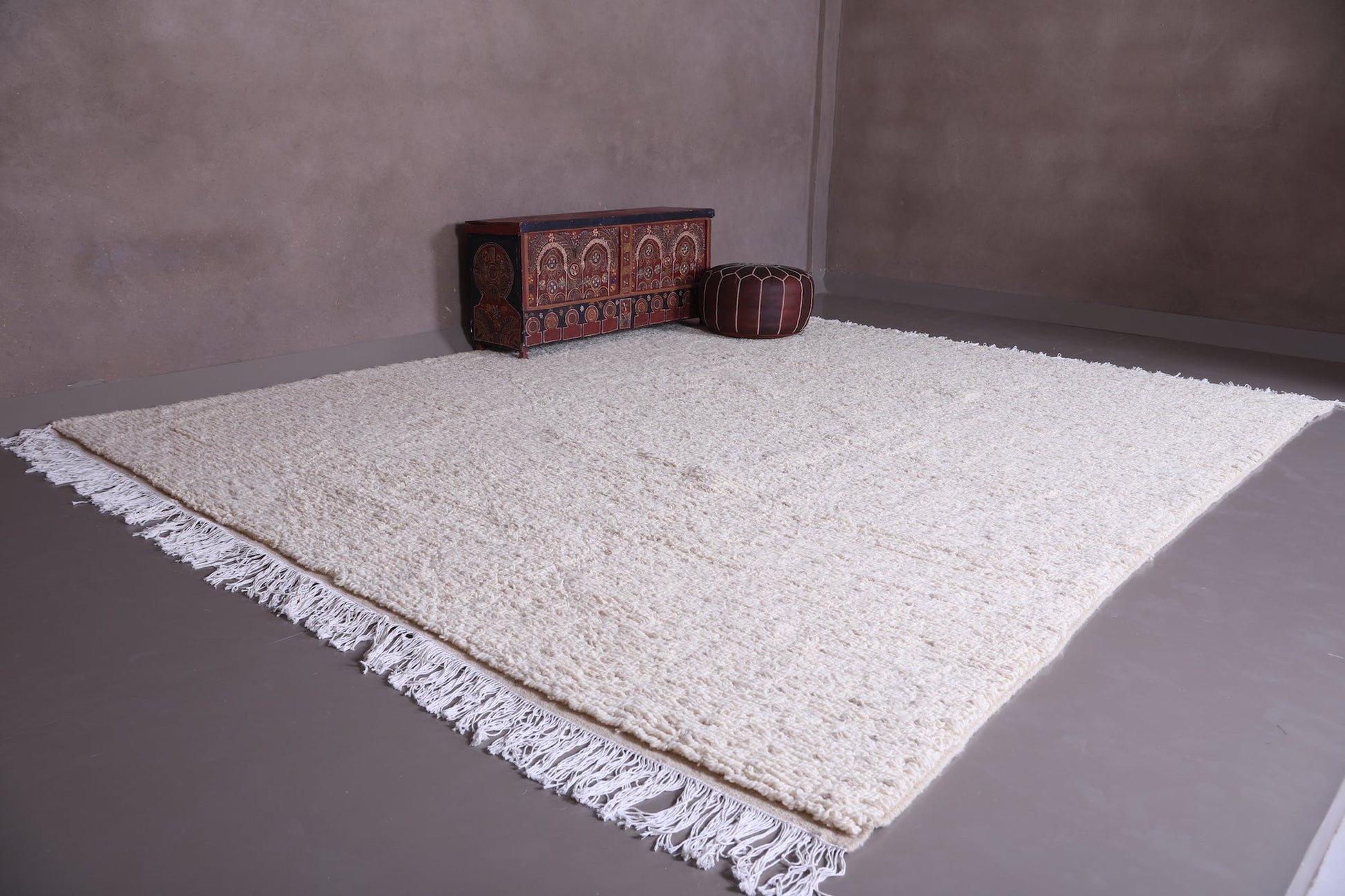 Custom moroccan carpet, berber wool beni ourain rug